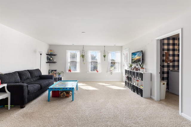 view of carpeted living room