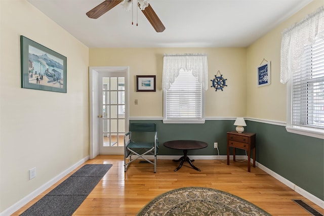 117 W Drumbed Rd, Villas, NJ 08251 - sitting room featuring wood finished floors and ceiling fan