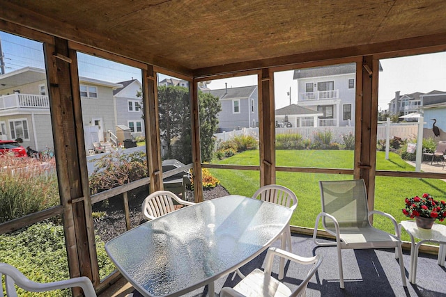 view of sunroom