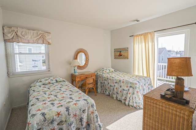 bedroom featuring carpet flooring