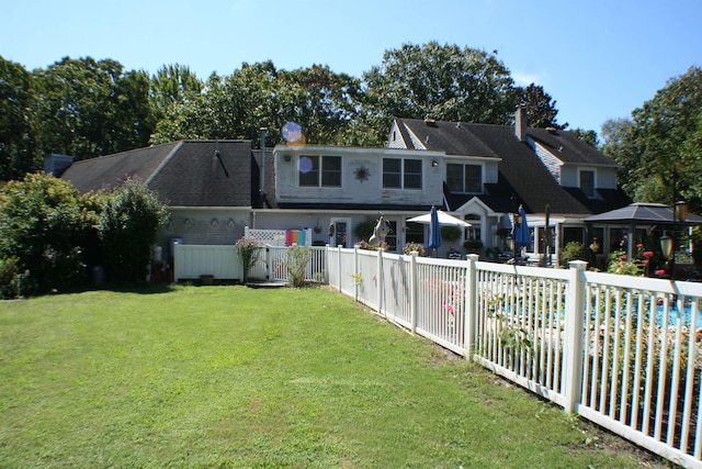 view of yard featuring a gazebo