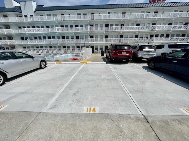 view of uncovered parking lot