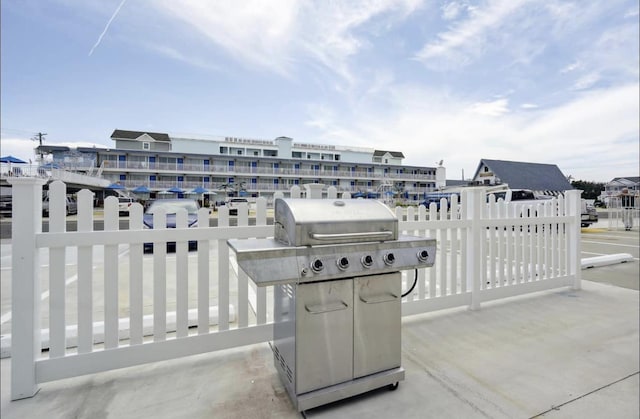 view of patio / terrace with a grill