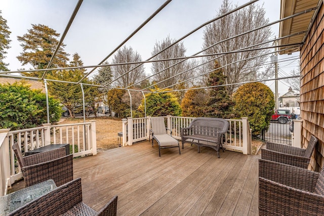 view of wooden deck