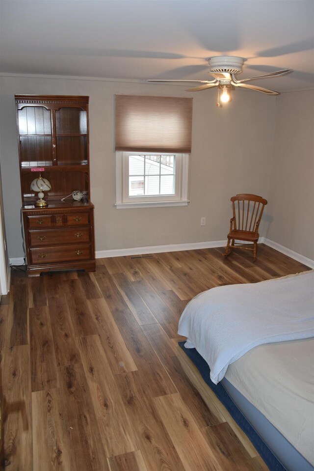 7 Corson Ln, Ocean View, NJ 08230 - bedroom with dark wood-style floors, baseboards, and ceiling fan