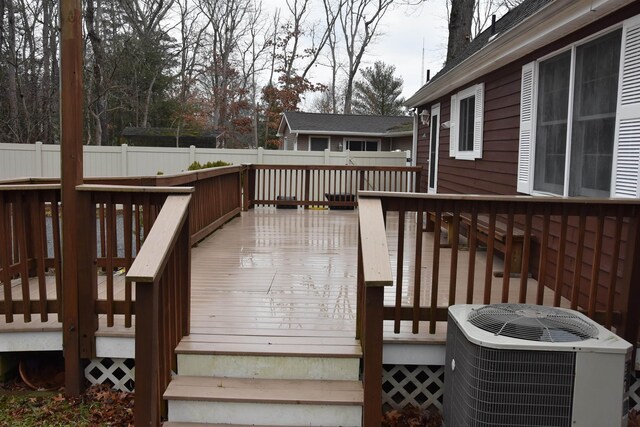 7 Corson Ln, Ocean View, NJ 08230 - deck with cooling unit and a fenced backyard