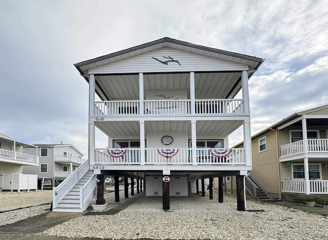 view of coastal inspired home