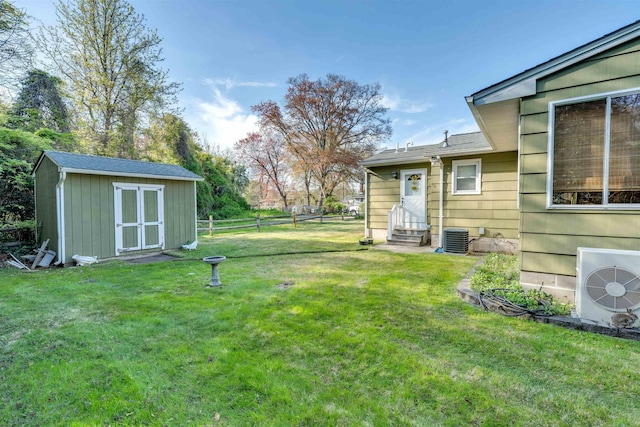 36 W Virginia Ave, Villas, NJ 08251 - view of yard with fence, cooling unit, a shed, an outbuilding, and ac unit