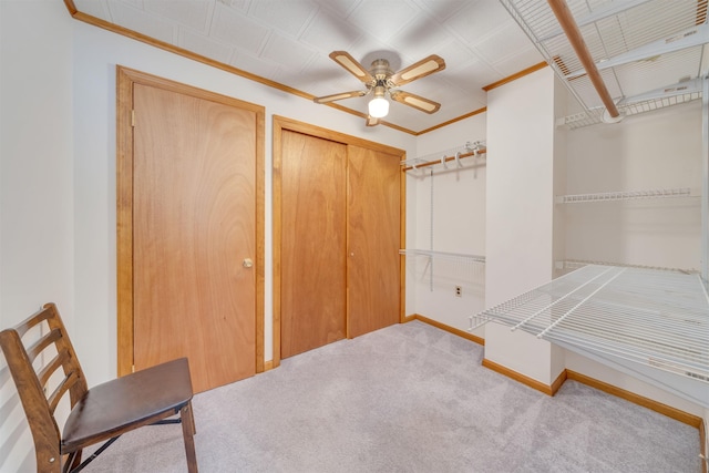36 W Virginia Ave, Villas, NJ 08251 - walk in closet featuring a ceiling fan and carpet flooring