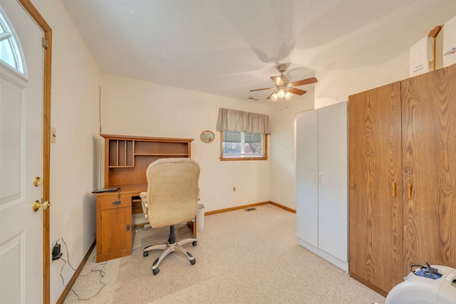 36 W Virginia Ave, Villas, NJ 08251 - office featuring a wealth of natural light, ceiling fan, light carpet, and baseboards