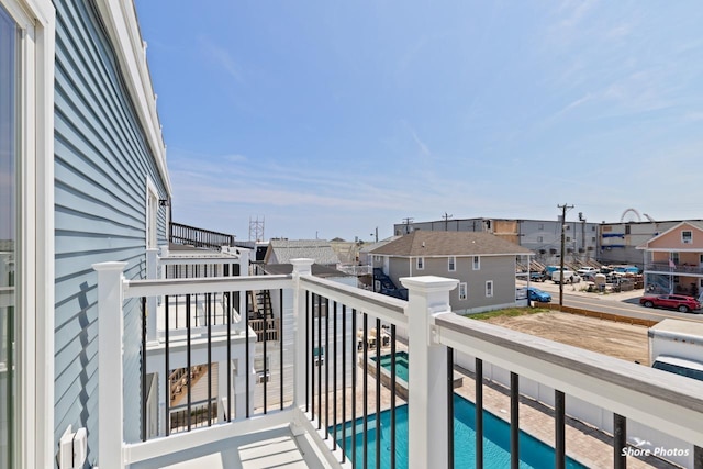403 E Glenwood Ave Unit 15, Wildwood, NJ 08260 - balcony featuring view of pool and a residential view