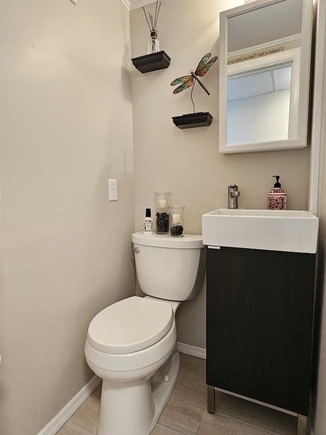 408 E 7th Ave, North Wildwood, NJ 08260 - half bath featuring baseboards, vanity, and toilet