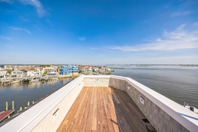 233 W 17th St, Ocean City, NJ 08226 - dock featuring a water view and a balcony