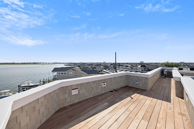 233 W 17th St, Ocean City, NJ 08226 - wooden deck featuring a water view