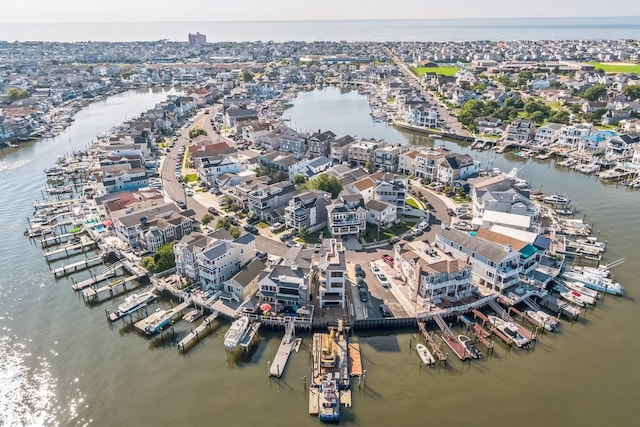 233 W 17th St, Ocean City, NJ 08226 - aerial overview of property's location with a marina and a large body of water