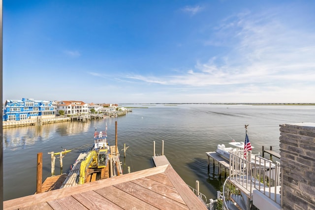 233 W 17th St, Ocean City, NJ 08226 - dock area featuring a water view and boat lift