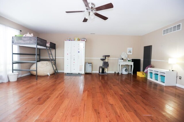 14 Freedom Dr, Erma, NJ 08204 - miscellaneous room with wood finished floors, a ceiling fan, and baseboards