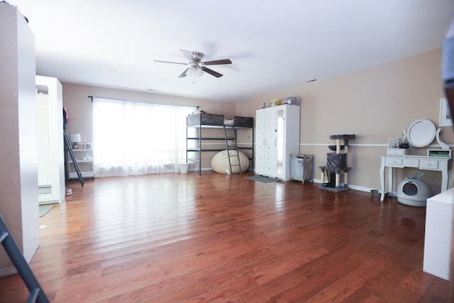 14 Freedom Dr, Erma, NJ 08204 - living area with ceiling fan and wood finished floors