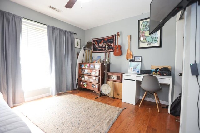 14 Freedom Dr, Erma, NJ 08204 - home office with light wood-type flooring and a ceiling fan
