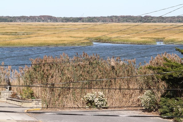 property view of water with a rural view