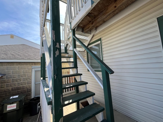 view of stairway