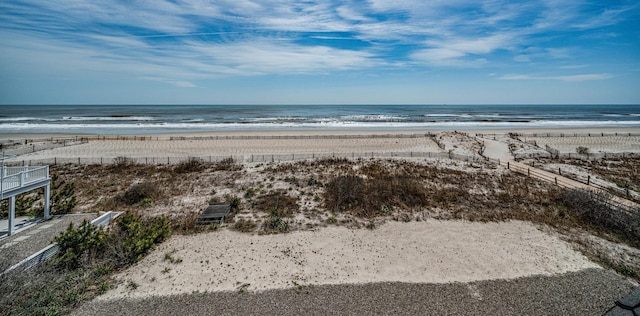 property view of water with a view of the beach