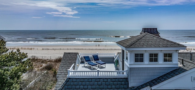 water view featuring a view of the beach