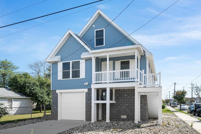 view of front facade with a garage