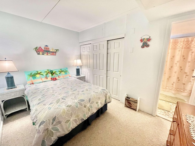 405 Ocean Ave Unit 206, North Wildwood, NJ 08260 - carpeted bedroom with a closet and ensuite bath