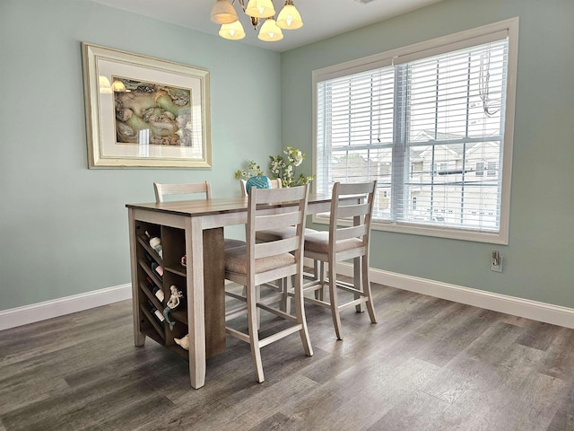 134 E Sweetbriar Rd Unit 134, Wildwood Crest, NJ 08260 - dining space with a chandelier, plenty of natural light, and wood finished floors
