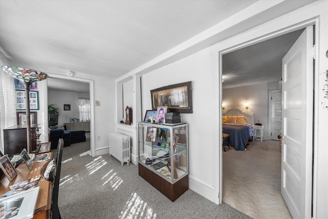 2090 Rte 50, Tuckahoe, NJ 08270 - corridor featuring radiator, baseboards, and carpet