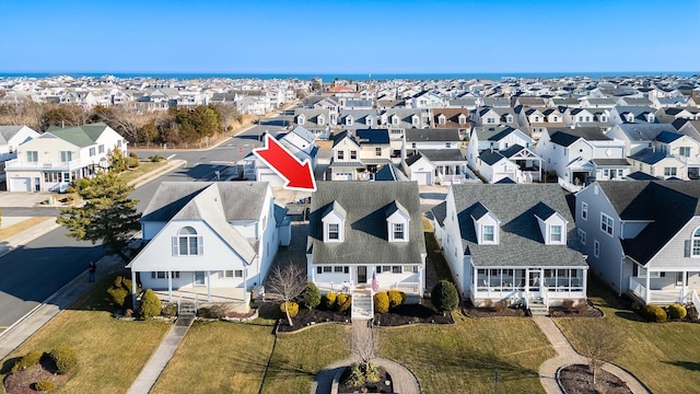 bird's eye view featuring a residential view