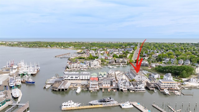 1520 Yacht Ave Unit 203, Cape May, NJ 08204 - drone / aerial view of a large body of water and a marina