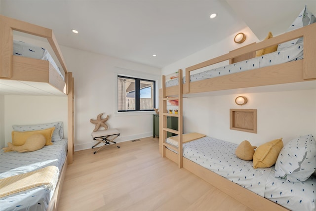 bedroom featuring light hardwood / wood-style flooring