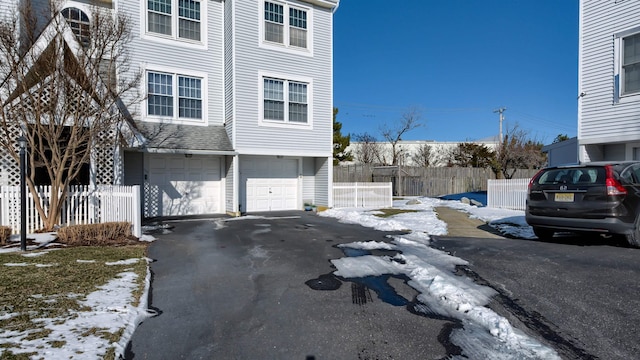 exterior space featuring a garage