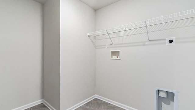 laundry room featuring washer hookup and hookup for an electric dryer