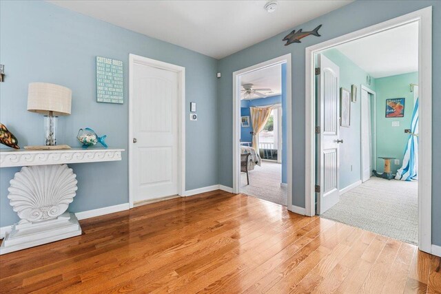 430 W Pine Ave, Wildwood, NJ 08260 - unfurnished room featuring wood finished floors, a smoke detector, and a ceiling fan