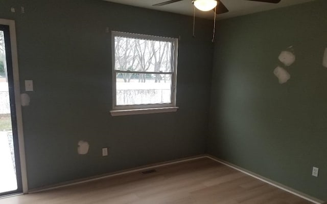 1964 E Oak Rd Unit O1, Vineland, NJ 08360 - spare room with ceiling fan, healthy amount of natural light, and wood finished floors