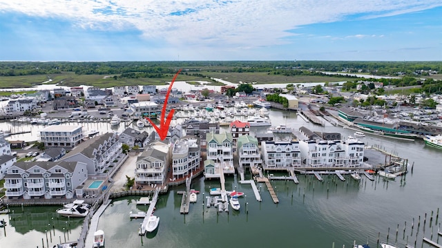 1524 Yacht Ave Unit A, Cape May, NJ 08204 - aerial view of a nearby body of water and a marina