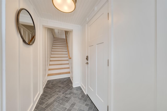 1524 Yacht Ave Unit A, Cape May, NJ 08204 - stairs with wood ceiling