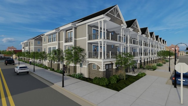 view of property with a residential view