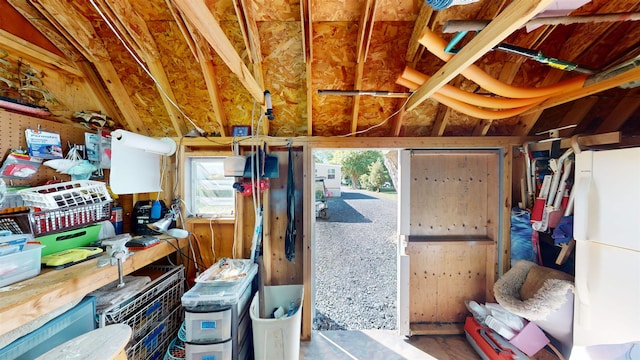 view of storage room