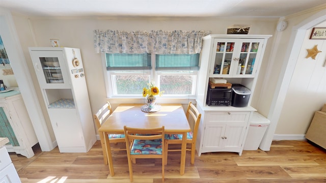 dining area featuring light hardwood / wood-style flooring