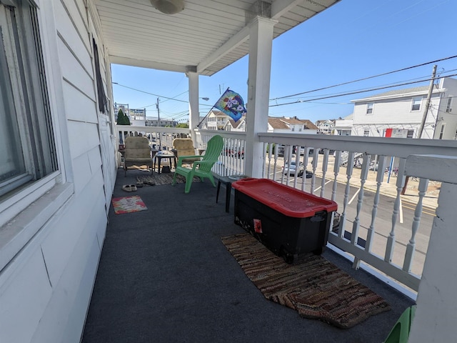 view of patio with a porch