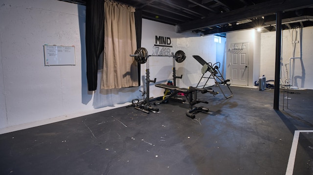 view of workout room