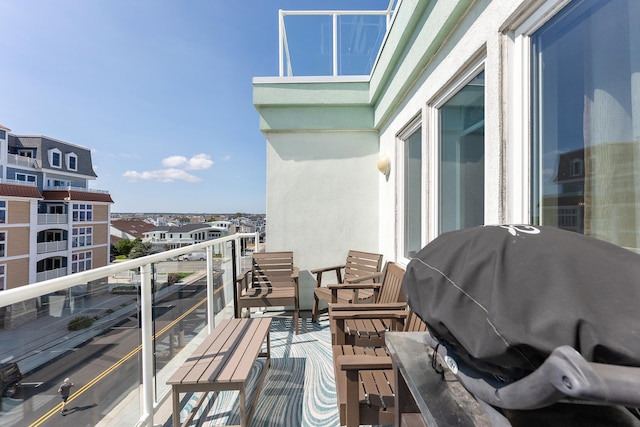 balcony with a grill