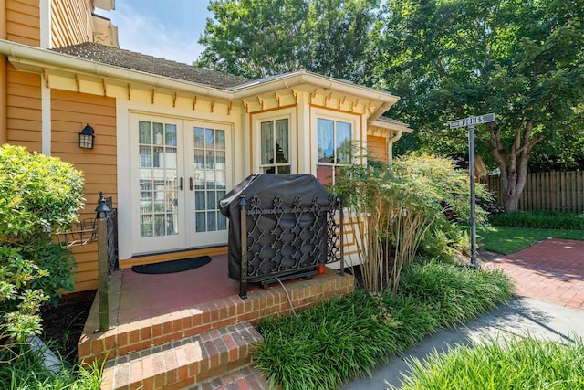 645 Hughes St, Cape May, NJ 08204 - view of patio / terrace featuring french doors and area for grilling