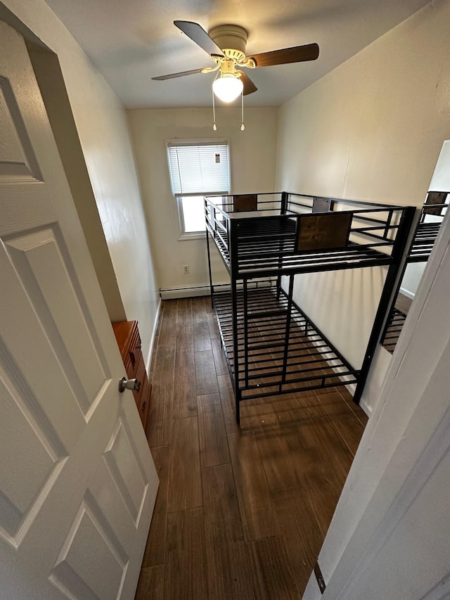 bedroom featuring dark hardwood / wood-style floors