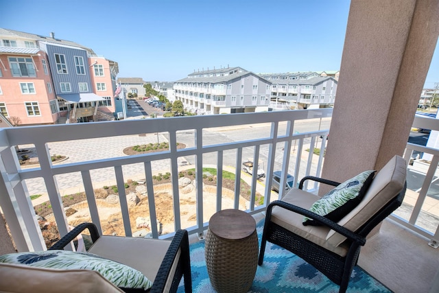 balcony with a residential view