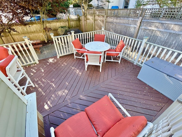 view of wooden terrace